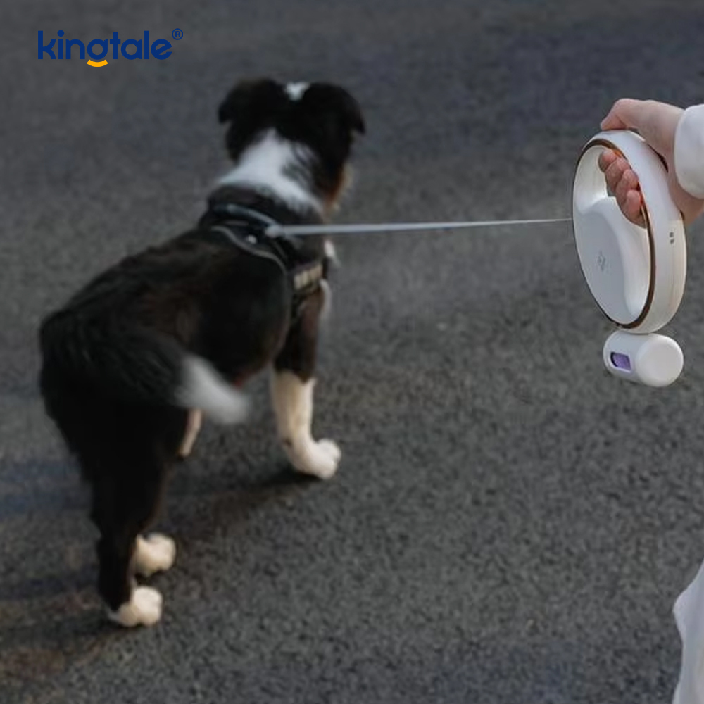 Trela ​​de nylon retrátil automática da coleira de cão da iluminação conduzida moderna simples