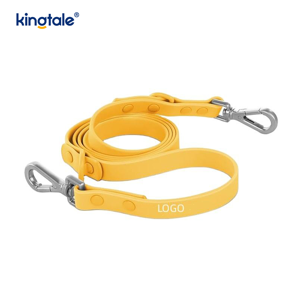Pvc ajustável para animais de estimação personalizados sem tração leve colar de trela para cães