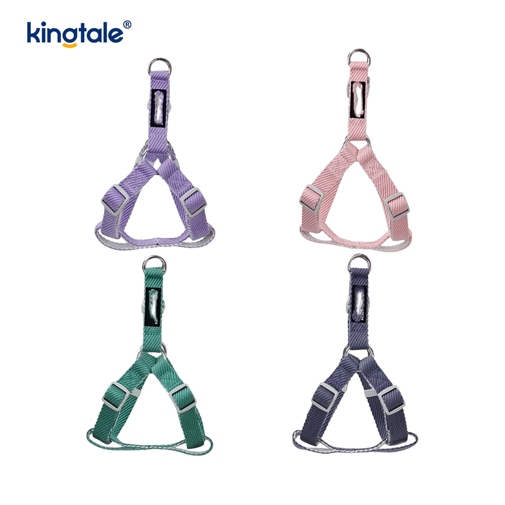 Conjunto de coleira de arnês para cães com padrão de impressão OEM / ODM personalizado