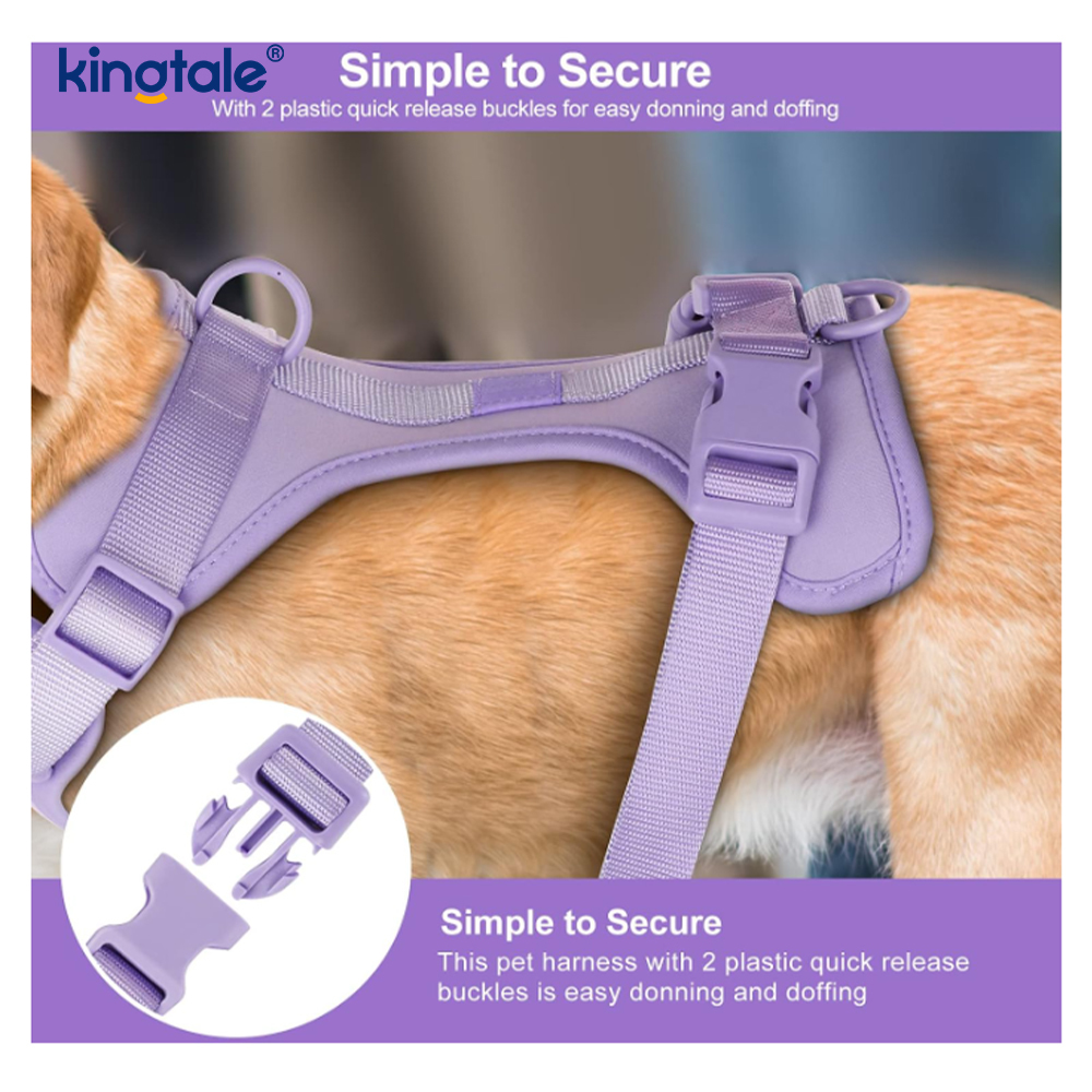 Pvc ajustável para animais de estimação personalizados sem tração leve colar de trela para cães
