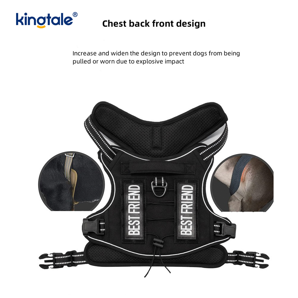 Sólido sem tração Nylon Heavy Duty Dog Belt Vest Training Harnesses Peito