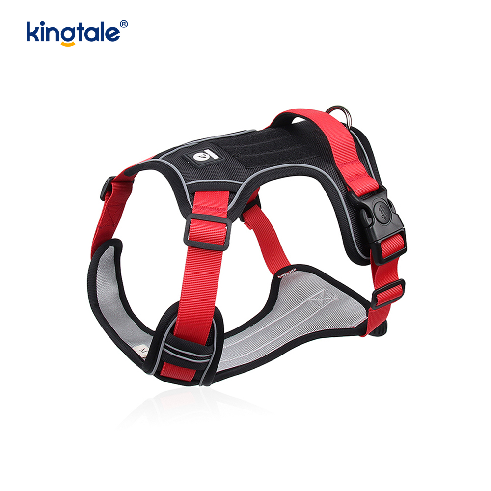 Arnês para animais de estimação com rebite de nylon reflexivo ajustável respirável esportivo Cachorro