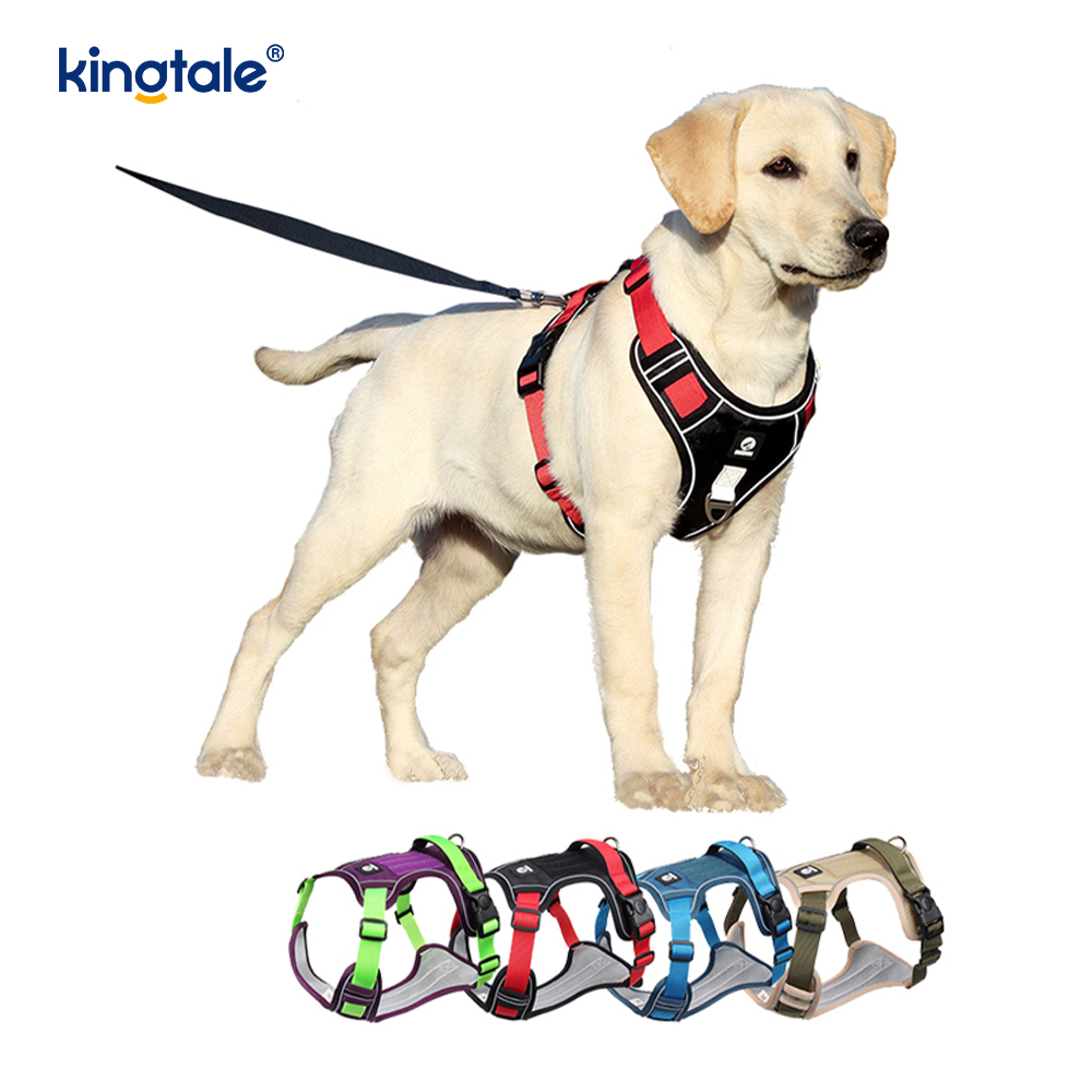 Arnês para animais de estimação com rebite de nylon reflexivo ajustável respirável esportivo Cachorro
