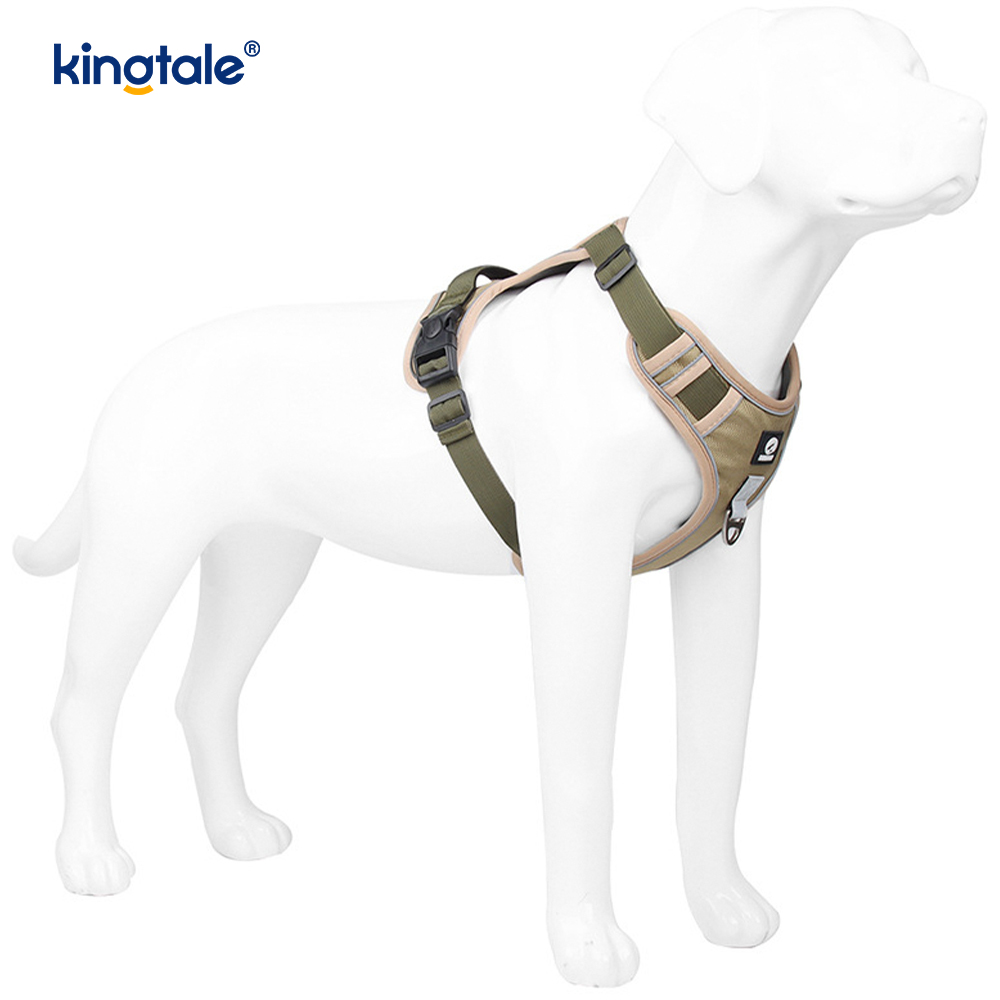 Arnês para animais de estimação com rebite de nylon reflexivo ajustável respirável esportivo Cachorro
