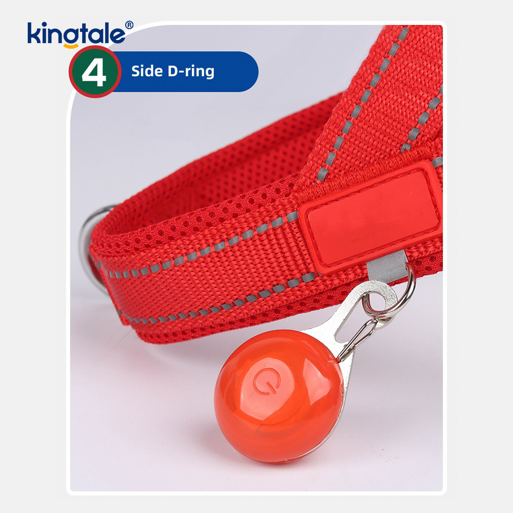 Conjunto de arnês para cães de estimação reflexivo de nylon ajustável por atacado personalizado