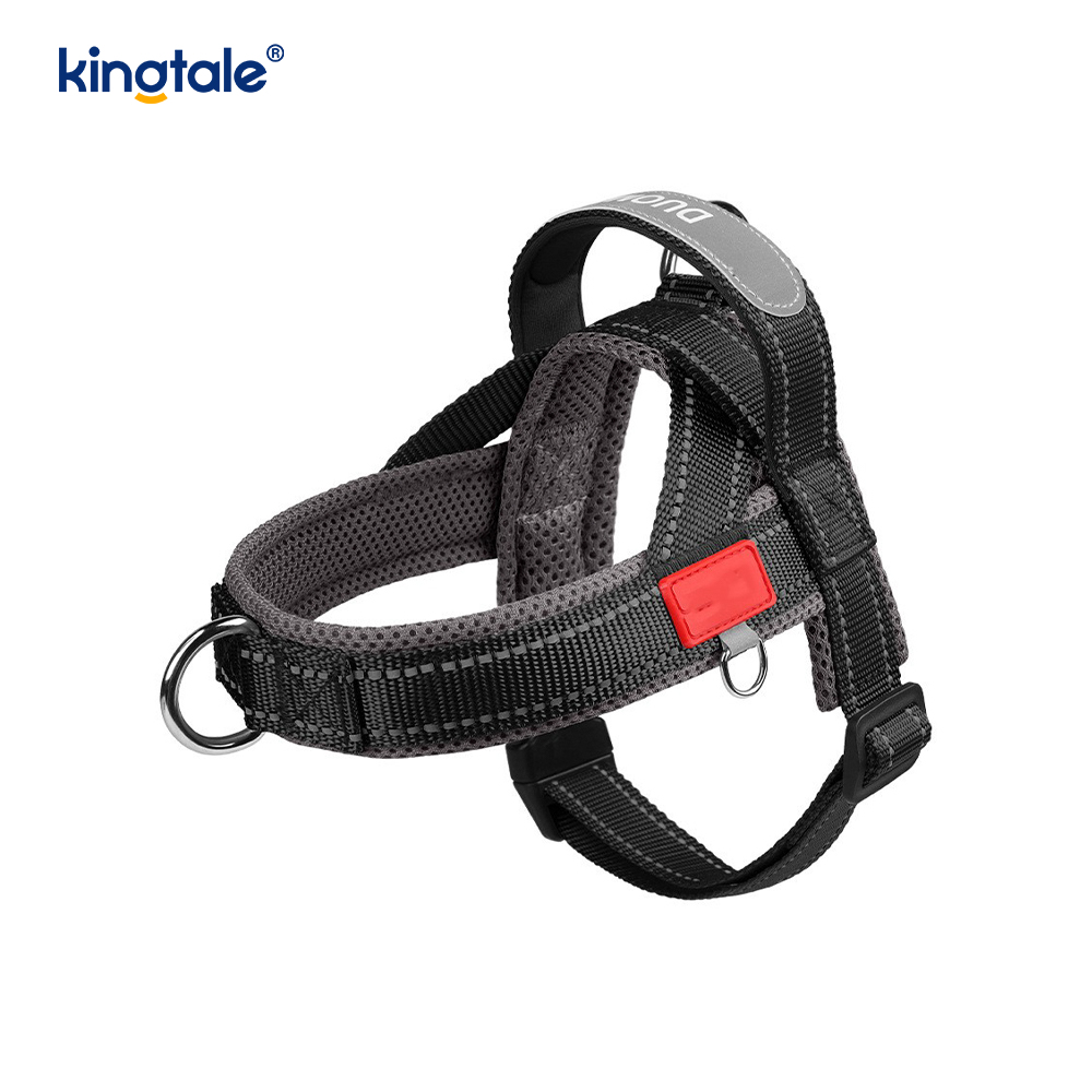 Conjunto de arnês para cães de estimação reflexivo de nylon ajustável por atacado personalizado