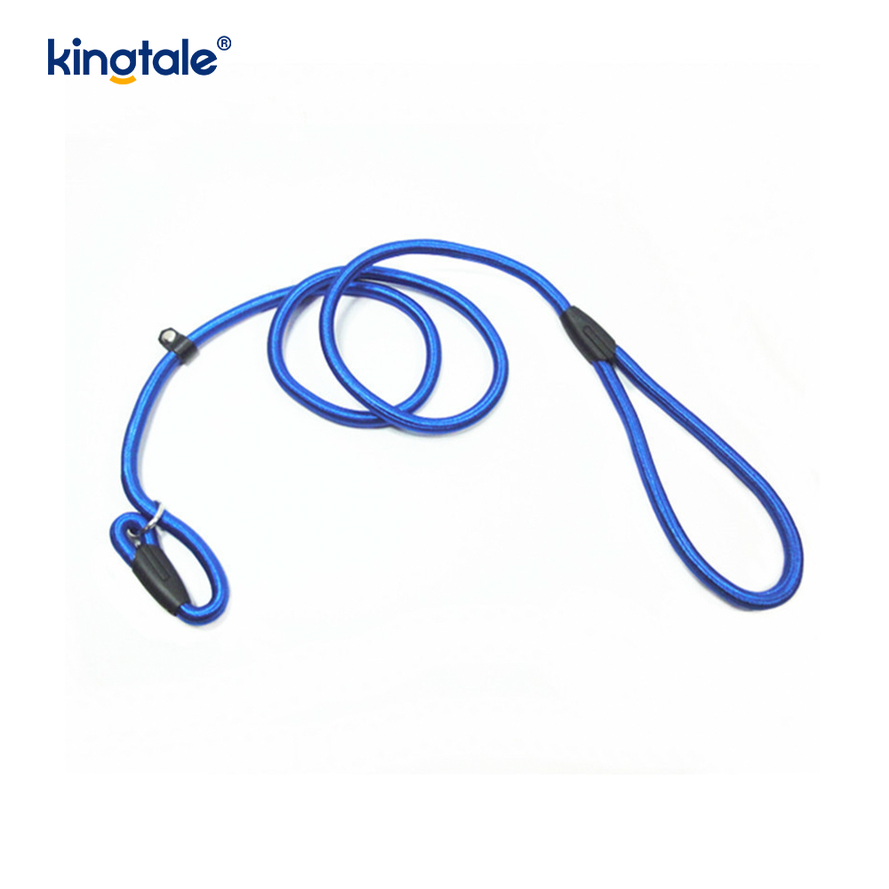 Coleira de cachorro com chumbo deslizante, trela de corda de nylon forte, trela de treinamento de cachorro para animais de estimação