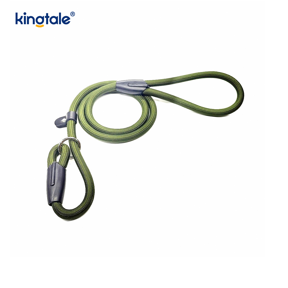 Coleira de cachorro com chumbo deslizante, trela de corda de nylon forte, trela de treinamento de cachorro para animais de estimação