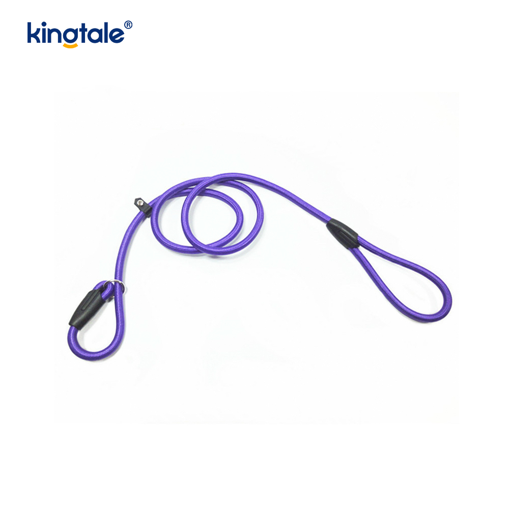 Coleira de cachorro com chumbo deslizante, trela de corda de nylon forte, trela de treinamento de cachorro para animais de estimação
