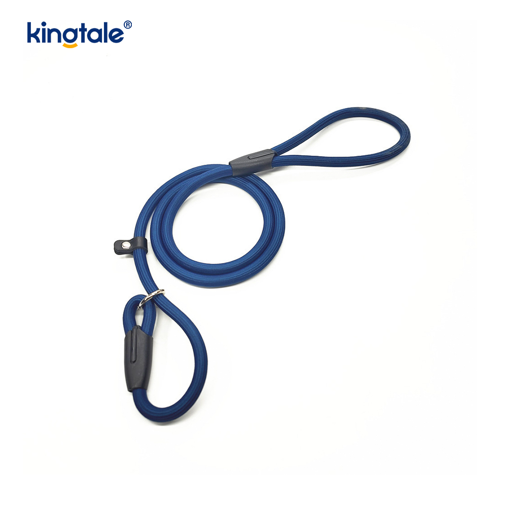 Coleira de cachorro com chumbo deslizante, trela de corda de nylon forte, trela de treinamento de cachorro para animais de estimação