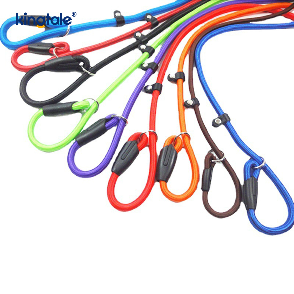 Coleira de cachorro com chumbo deslizante, trela de corda de nylon forte, trela de treinamento de cachorro para animais de estimação