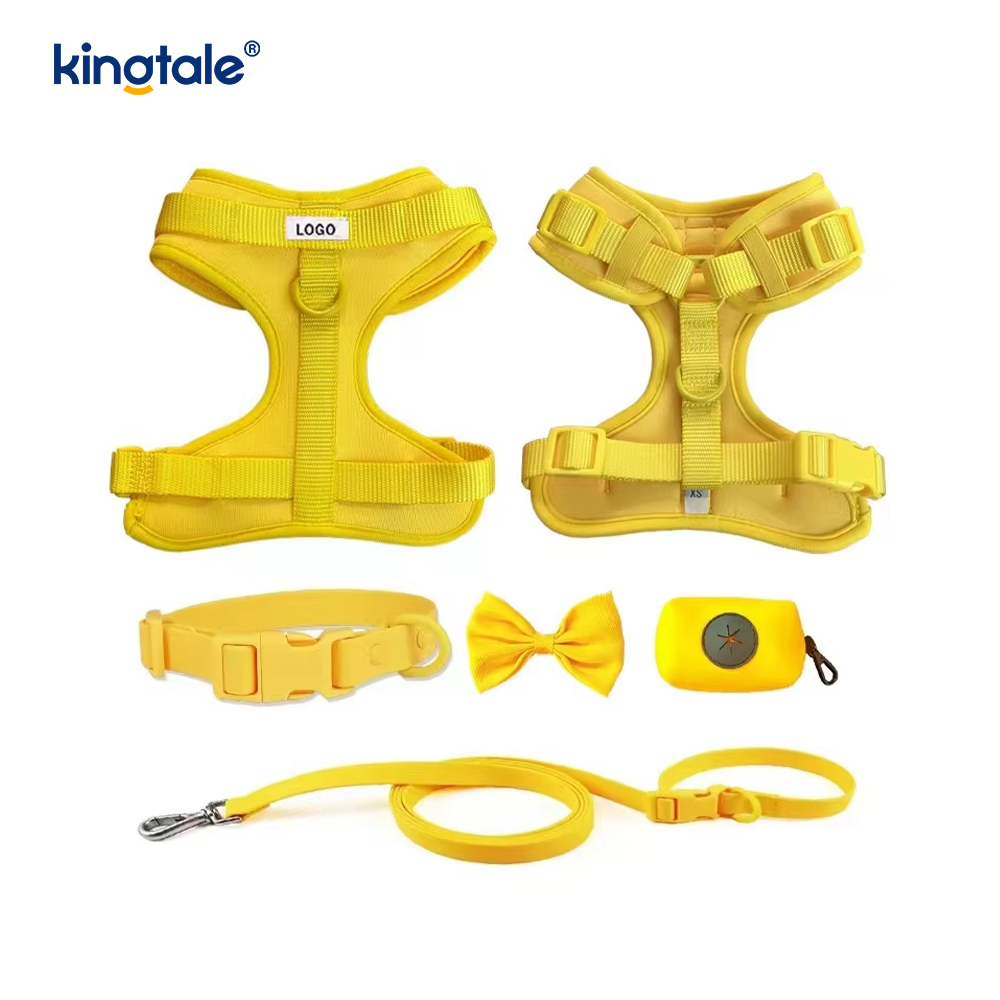 Coleira de arnês para cães à prova d'água leve e elegante personalizada em PVC