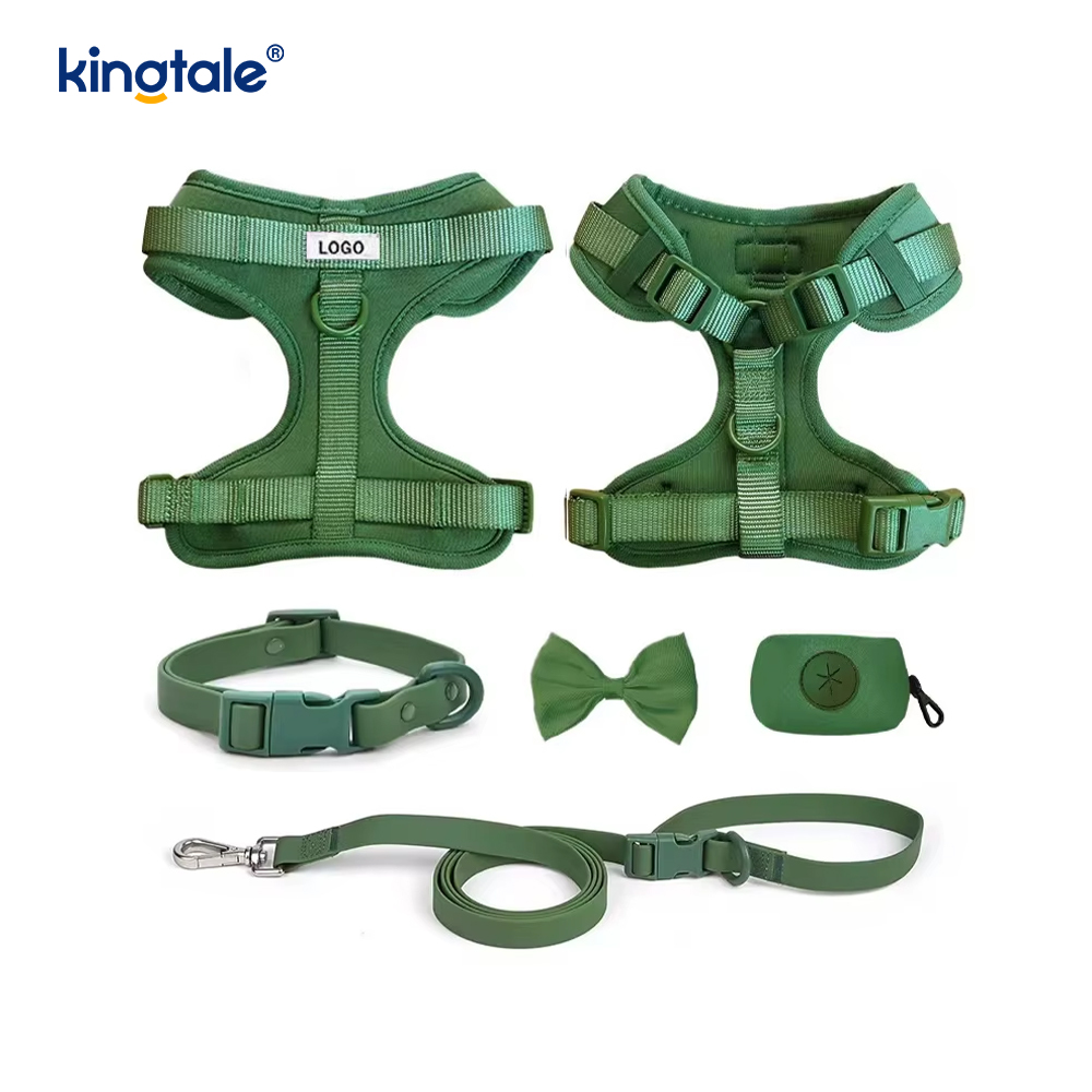 Coleira de arnês para cães à prova d'água leve e elegante personalizada em PVC