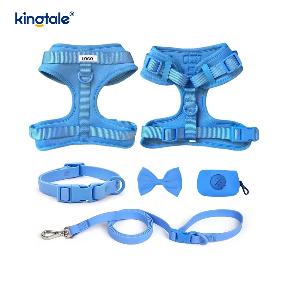 Coleira de arnês para cães à prova d'água leve e elegante personalizada em PVC