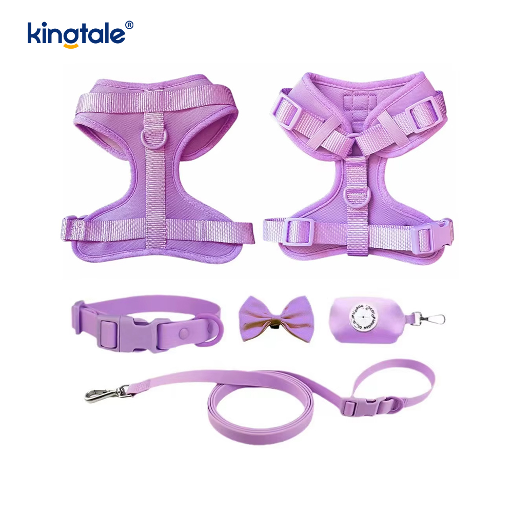 Coleira de arnês para cães à prova d'água leve e elegante personalizada em PVC
