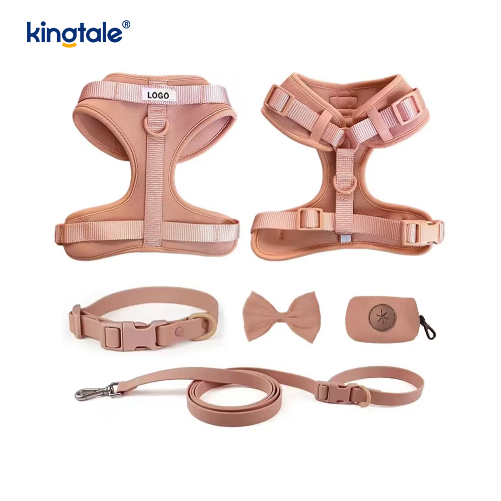 Coleira de arnês para cães à prova d'água leve e elegante personalizada em PVC