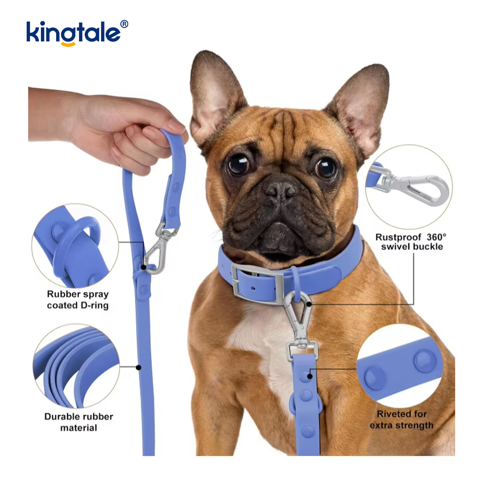 Coleira de arnês para cães à prova d'água leve e elegante personalizada em PVC