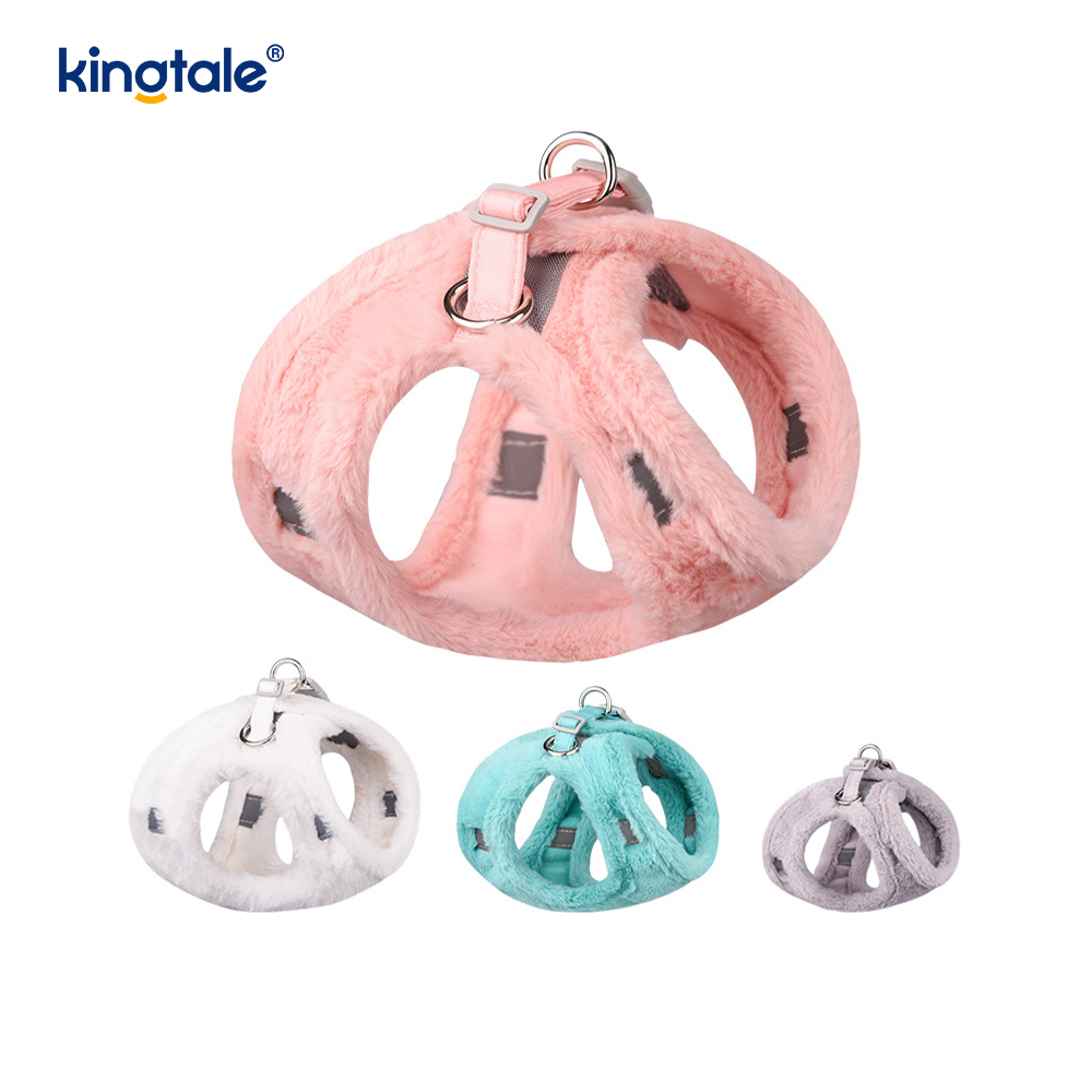 Coleira de pelúcia para cães de estimação, conjunto de coleira para cães de caminhada no outono