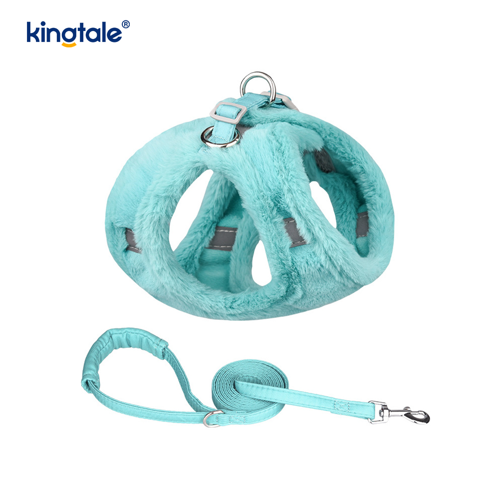 Coleira de pelúcia para cães de estimação, conjunto de coleira para cães de caminhada no outono
