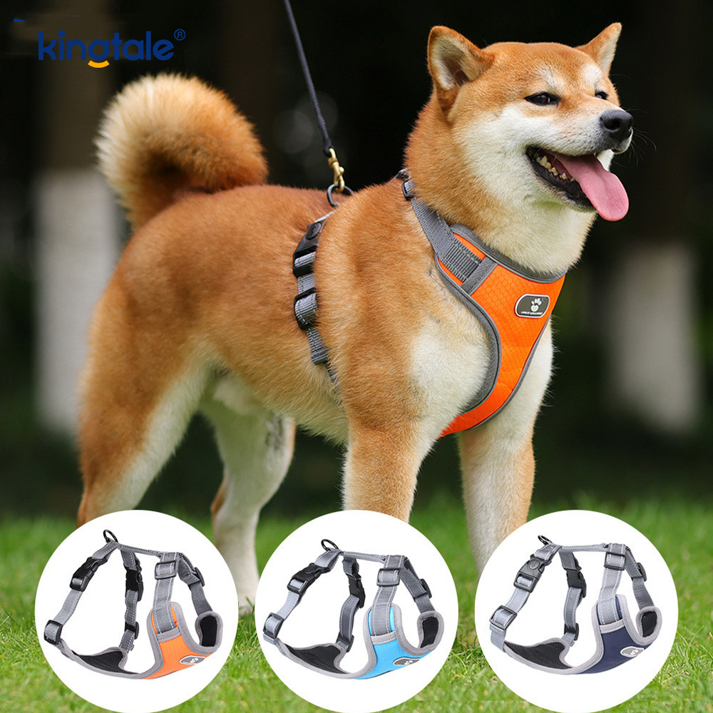 Ajustável Soft Acolchoado No-Pull Pet Harness Reflexivo Dog Oxford Vest