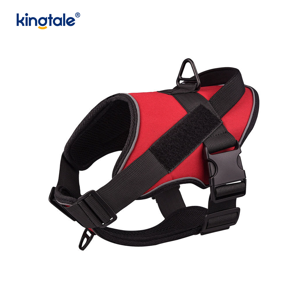 Colete reflexivo ajustável para animais de estimação, tático resistente, sem tração, arnês para cães