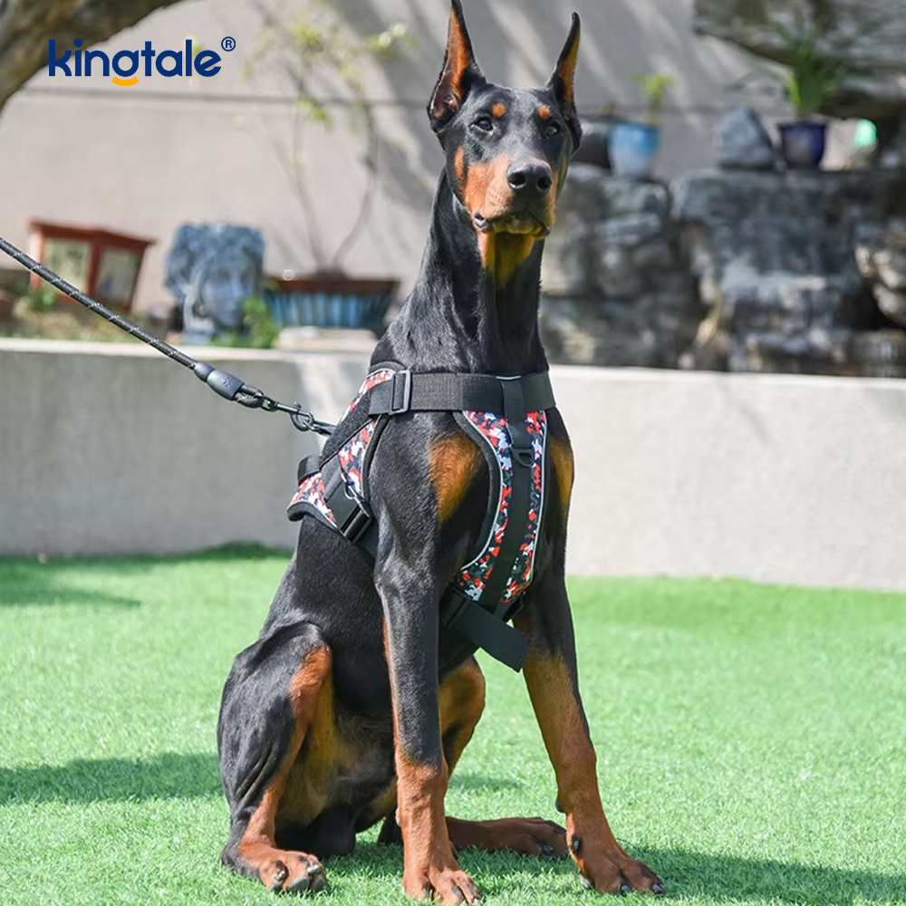 Colete reflexivo ajustável para animais de estimação, tático resistente, sem tração, arnês para cães