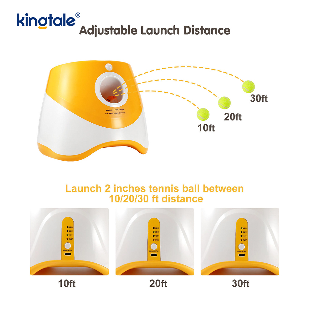 Lançador de bola automático com 3 mini bolas de tênis brinquedos para cães ao ar livre