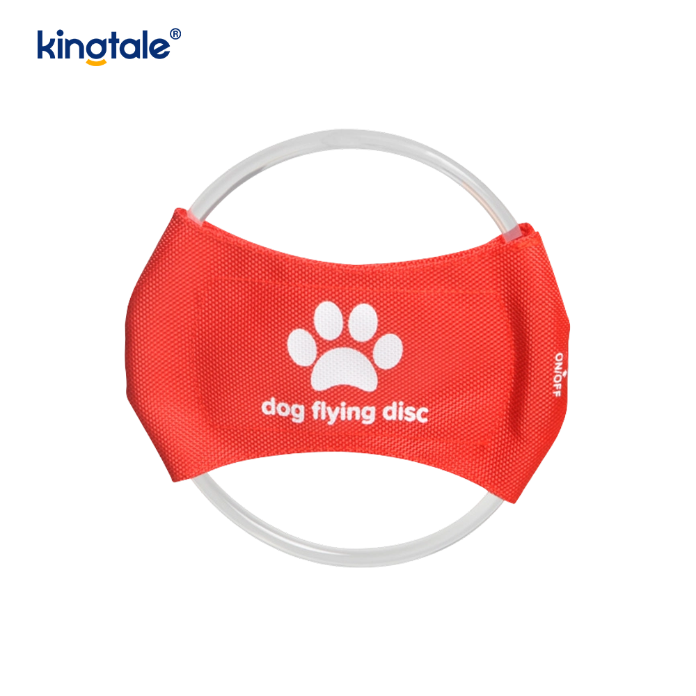 Brinquedo de treinamento para cães Frisbee com iluminação recarregável LED