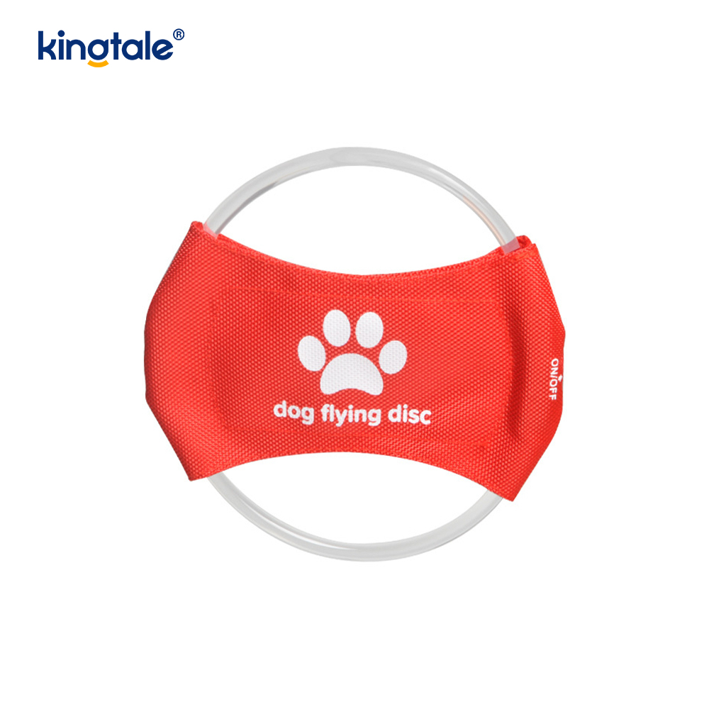Brinquedo de treinamento para cães Frisbee com iluminação recarregável LED