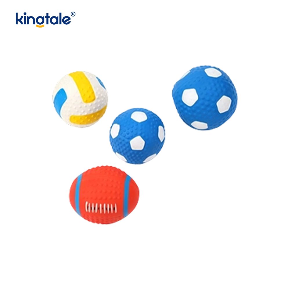 Brinquedos de látex que fazem barulho para animais de estimação (futebol, futebol, vôlei)
