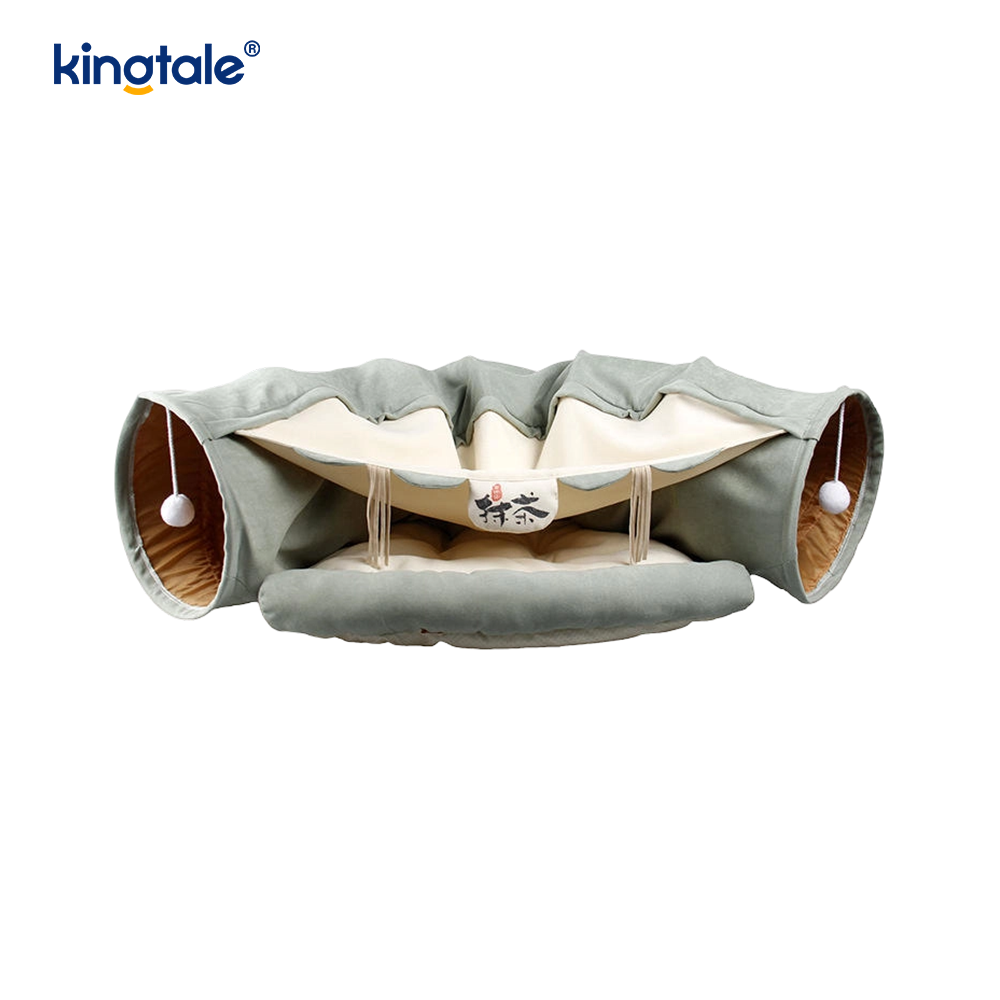 Túnel dobrável para brincar de gato, brinquedo interativo, labirinto, casa de gato, túneis internos