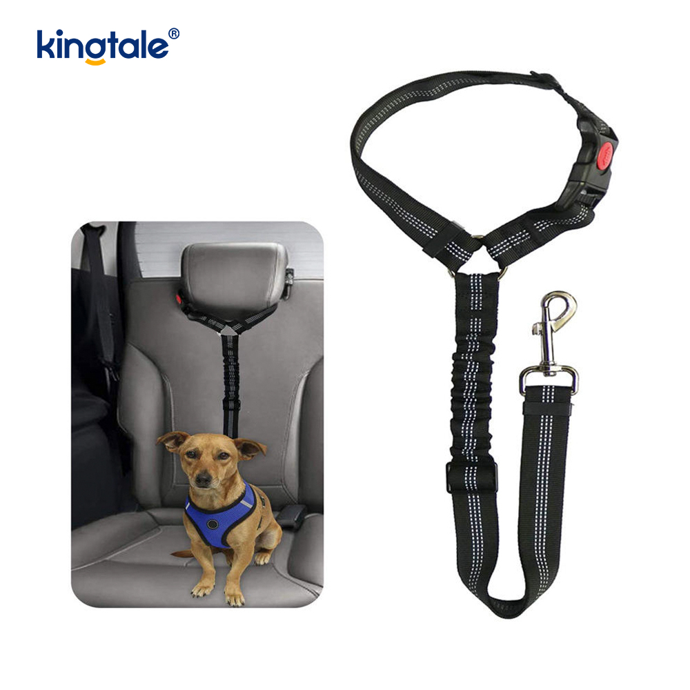 Trela ​​reflexiva do cinto de segurança do carro do animal de estimação do poliéster resistente anti-rush