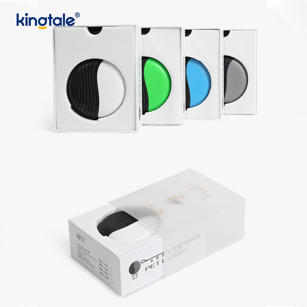 Trela ​​dupla retrátil de 360 ​​graus para cães com luz LED