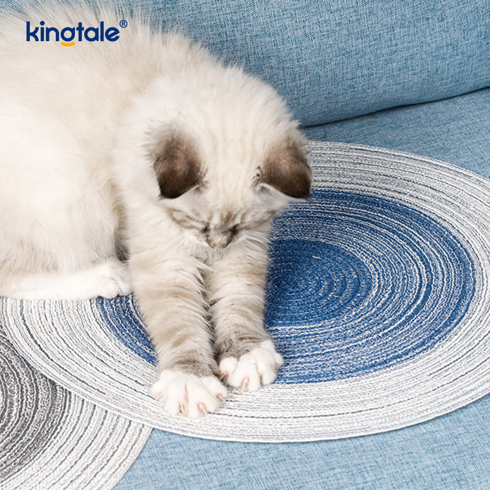 Tapete arranhador de gato sisal natural, tapete horizontal para arranhar chão de gato