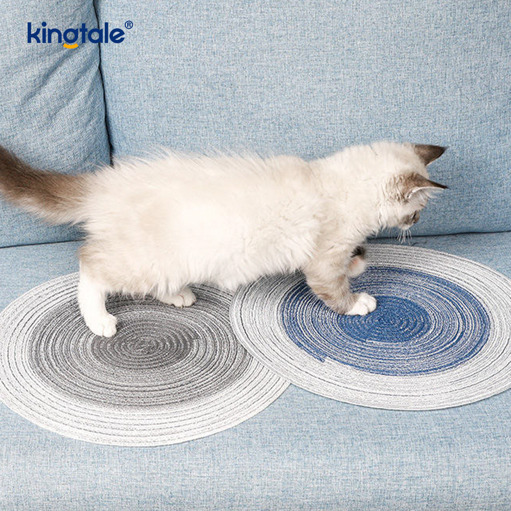 Tapete arranhador de gato sisal natural, tapete horizontal para arranhar chão de gato
