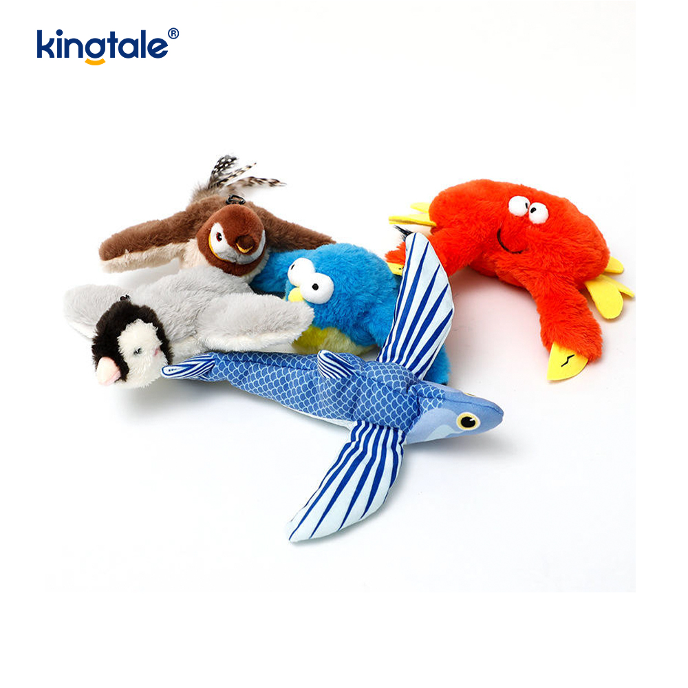 Brinquedo de pelúcia realista para pássaros/gatos elétricos e recarregável que emite sons quando acariciado