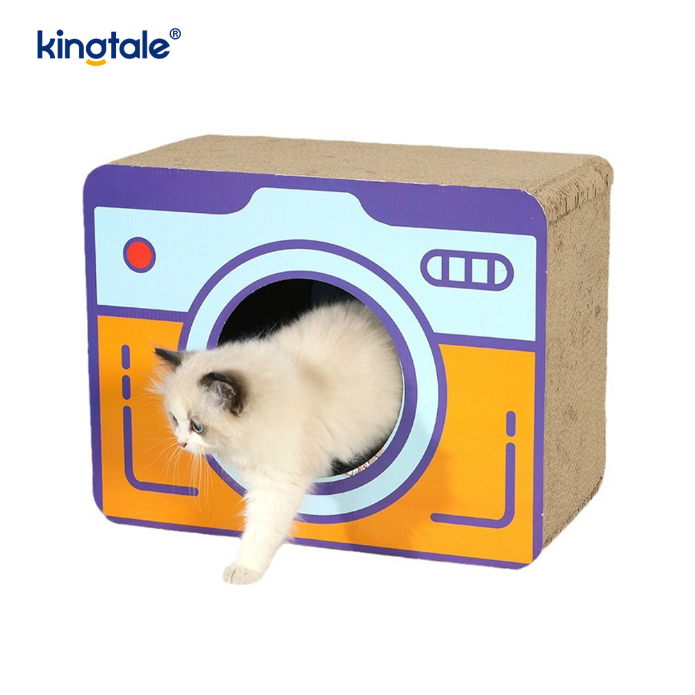 Brinquedo interno para arranhador de gato de papelão ondulado com erva-de-gato