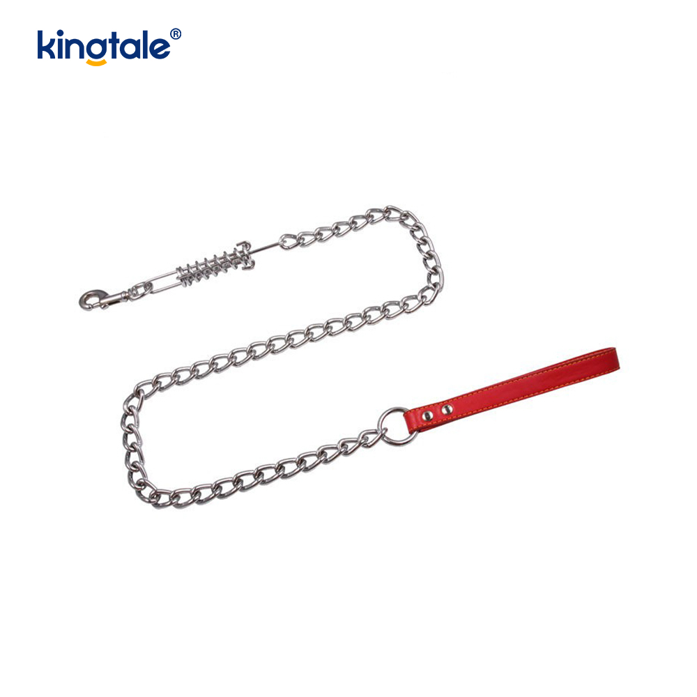 Corrente para cães de metal cromado acessórios para cães correntes trela de metal